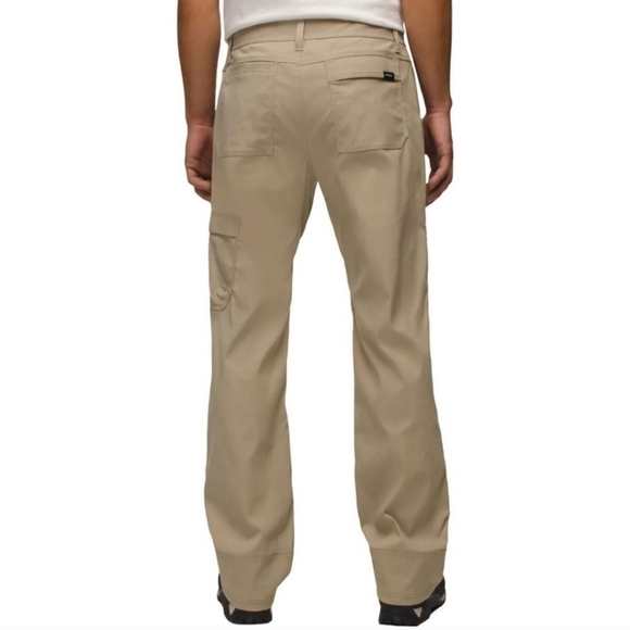 PrAna Zion Straight Fit Stretch Roll Up Pants Belted  Snap Roll Up 40 - Picture 2 of 10